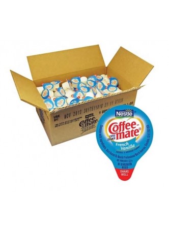 Nestle® Coffee-mate® Coffee Creamer, French Vanilla, .375 oz Liquid Creamer Singles, 180/Box